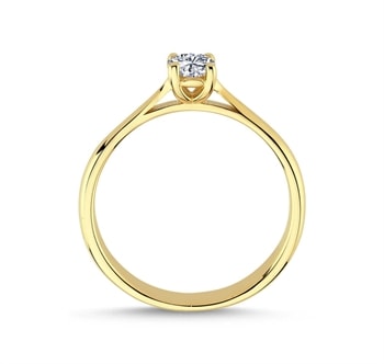 14 kt guld The One ring med i alt 0,33 ct Diamant Wesselton SI
